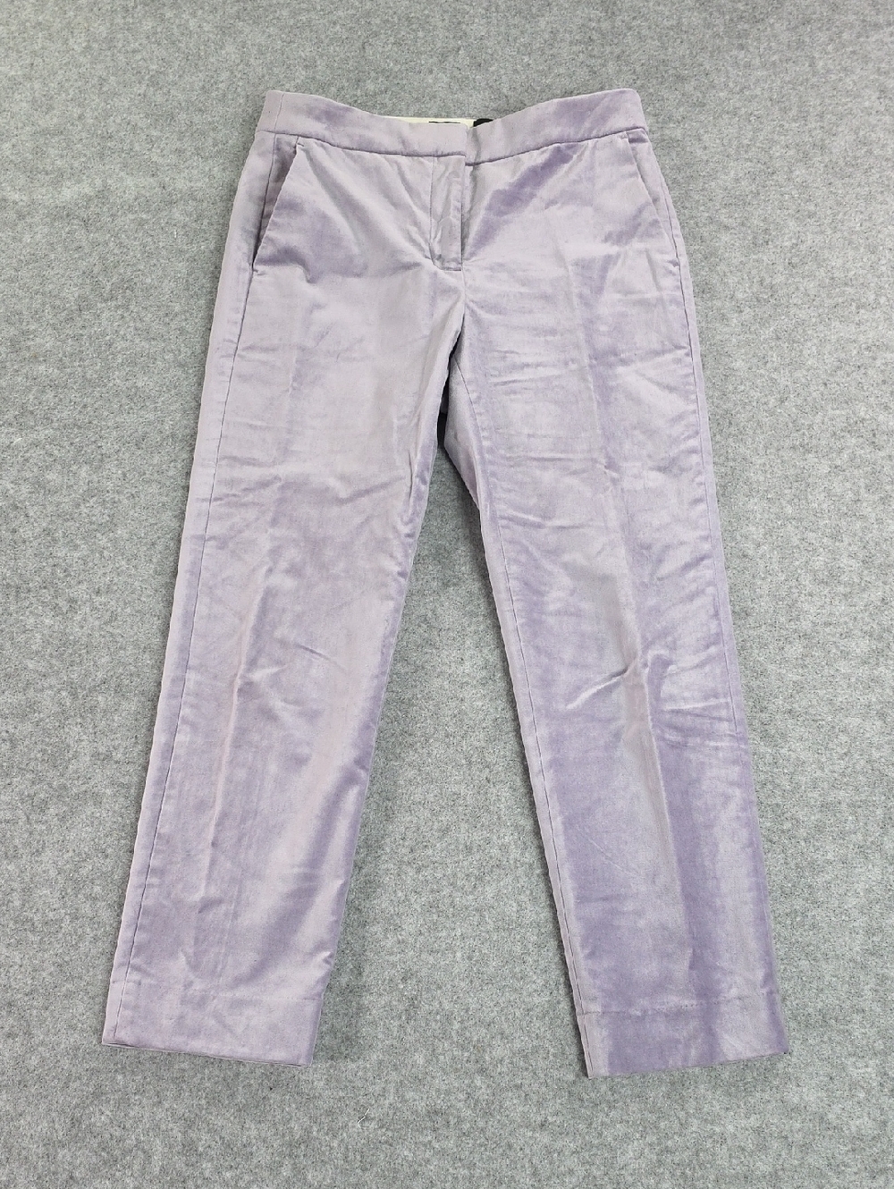 J.Crew Kate Slim Fit Velvet Pants Hazy Lilac Purple Size 6